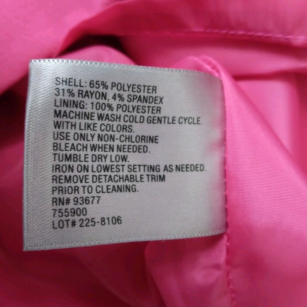 Worthington Pink Peplum Dress Pink Sleeveless Barbie Womens Size 6P - Picture 5 of 9